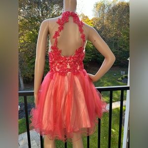 Dave and Johnny Beaded bodice fit and flare cocktail dress. Junior Size 13/14.